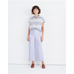MADEWELL Emmett Wide-Leg Crop Pants Violet Tint Sz 29 Regular